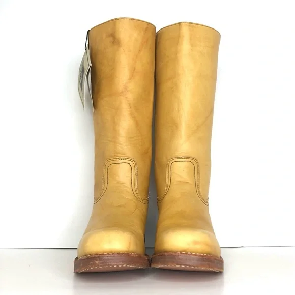 NWT Frye 14L Campus Banana Tall Square Toe Riding Boots Women’s 10 Shoes - Picture 10 of 13